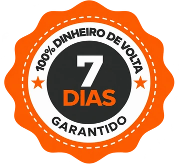 Selo: garantia de 7 dias, 100% do dinheiro de volta